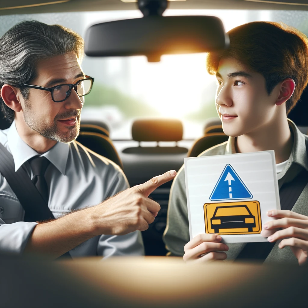 ICBC Road Test - two persons use eye to do the communication 